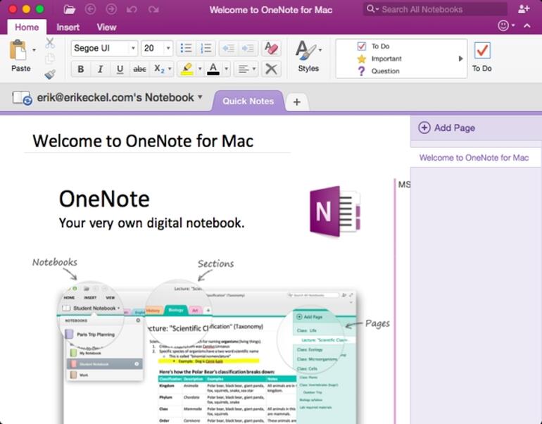 Onenote for mac export notebook